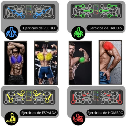 Tabla de Flexiones 9 en 1 – Soporte Multifuncional ABS para Entrenamiento en Casa