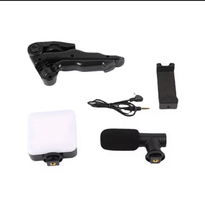 Kit de Video Blog 3 en 1 – Luz LED, Trípode y Selfie Stick para Creadores